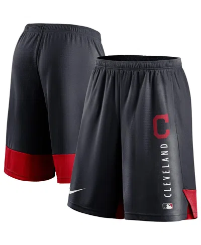 Nike Men's Navy Cleveland Indians Authentic Collection Training Performance Shorts In Blue