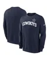 Nike Men's Navy Dallas Cowboys Club Pullover Sweatshirt In Navy