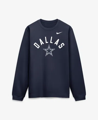 Nike Men's Navy Dallas Cowboys Defensive Leader Club Fleece Sweatshirt In Blue