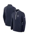 Nike Men's Navy Dallas Cowboys Lightweight Victory Performance Half-zip Pullover Sweatshirt In Blue