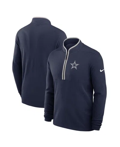 Nike Men's Navy Dallas Cowboys Lightweight Victory Performance Half-zip Pullover Sweatshirt In Blue
