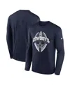 Nike Men's Navy Dallas Cowboys Primetime Legend Icon Performance Long Sleeve T-shirt In Blue