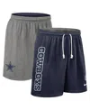 Nike Men's Navy Dallas Cowboys Sideline Reversible Performance Shorts In Multi