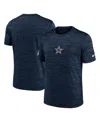Nike Men's Navy Dallas Cowboys Sideline Velocity Performance T-shirt In Blue