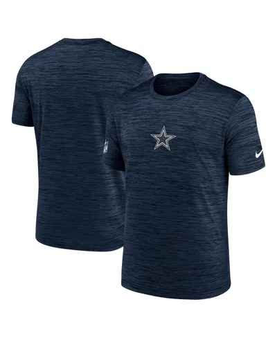 Nike Men's Navy Dallas Cowboys Sideline Velocity Performance T-shirt In Blue