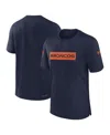 Nike Men's Navy Denver Broncos Sideline Player Performance T-shirt In Navy
