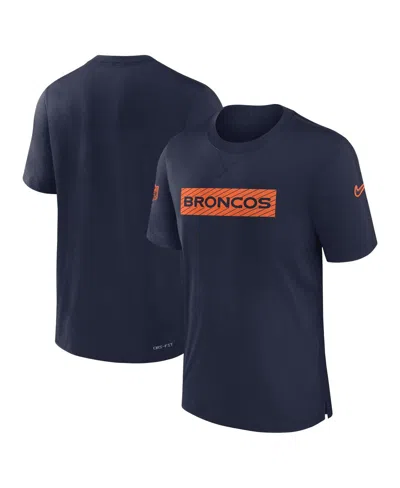 Nike Men's Navy Denver Broncos Sideline Player Performance T-shirt