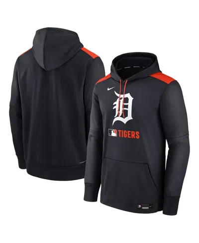 NIKE MEN'S NAVY DETROIT TIGERS AUTHENTIC COLLECTION PERFORMANCE PULLOVER HOODIE