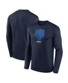 Nike Men's Navy Detroit Tigers City Connect Legend Dri-fit Long Sleeve T-shirt In Blue
