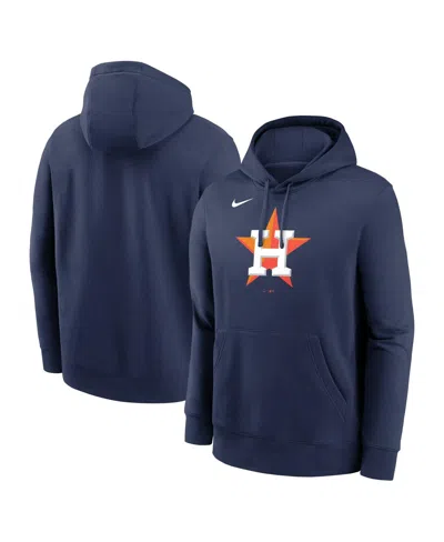 NIKE MEN'S NAVY HOUSTON ASTROS LOGO CLUB FLEECE PULLOVER HOODIE