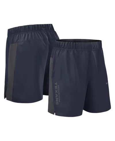 Nike Men's Navy Houston Texans Woven Victory Performance Shorts In Blue