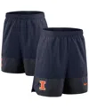 Nike Men's Navy Illinois Fighting Illini 2025 Sideline Performance Shorts In Blue