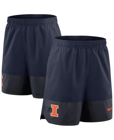 Nike Men's Navy Illinois Fighting Illini 2025 Sideline Performance Shorts In Blue