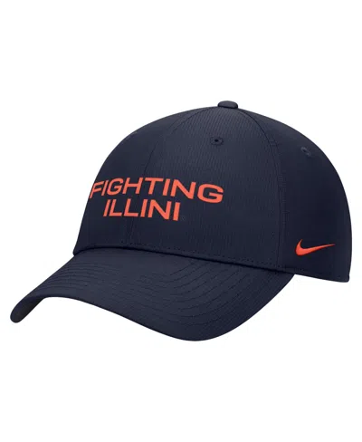 Nike Men's Navy Illinois Fighting Illini 2026 Sideline Ripstop Dri-fit Adjustable Hat