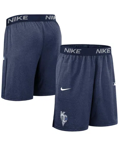 NIKE MEN'S NAVY KANSAS CITY ROYALS AUTHENTIC COLLECTION CITY CONNECT PERFORMANCE KNIT SHORTS