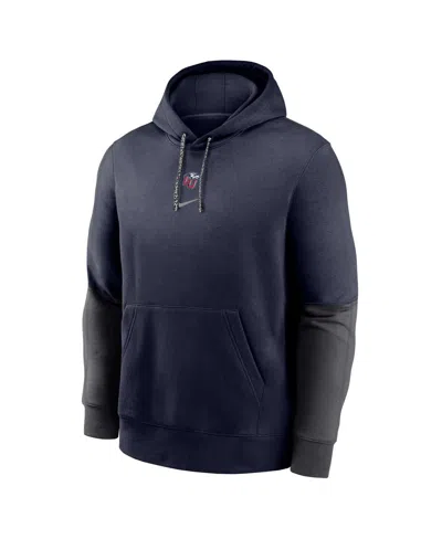Nike Men's Navy Liberty Flames 2024 Sideline Club Pullover Hoodie