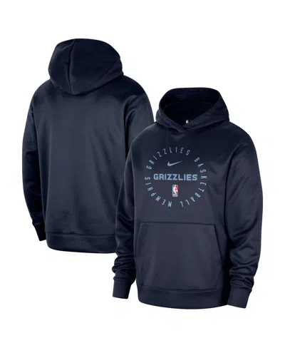 Nike Men's Navy Memphis Grizzlies 2024/25 Spotlight On-court Practice Performance Pullover Hoodie