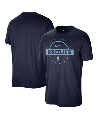 NIKE MEN'S NAVY MEMPHIS GRIZZLIES AUTHENTIC PRACTICE T-SHIRT