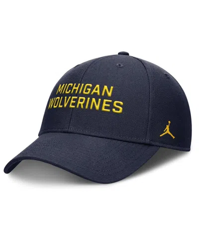 Nike Kids' Men's Navy Michigan Wolverines Rise Practice Adjustable Hat In Blue