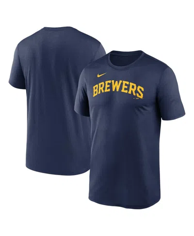 NIKE MEN'S NAVY MILWAUKEE BREWERS FUSE LEGEND T-SHIRT