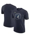 Nike Men's Navy Minnesota Timberwolves Essential T-shirt In Gray