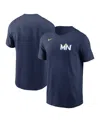 Nike Big Boys And Girls Navy Minnesota Twins 2024 City Connect Wordmark T-shirt In Navy