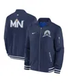 Nike Men's Navy Minnesota Twins Authentic Collection City Connect Full-zip Bomber Jacket In Blue