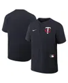 Nike Men's Navy Minnesota Twins Authentic Collection Raglan Short Sleeve Windshirt In Navy