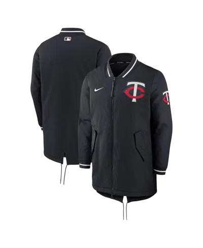 Nike Men's Navy Minnesota Twins Dugout Performance Full-zip Jacket In Blue