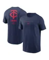 Nike Men's Navy Minnesota Twins Large Logo Back Stack T-shirt In Navy