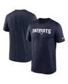 Nike Navy New England Patriots Primetime Wordmark Essential T-shirt In Blue