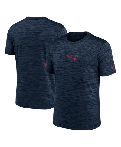Nike Navy New England Patriots Sideline Velocity Performance T-shirt In Blue