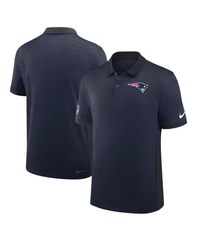 Nike Men's Navy New England Patriots Sideline Victory Stripe Performance Polo Shirt In Blue