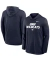 Nike Men's Navy New Hampshire Wildcats Sideline Dri-fit Lightweight Sweatshirt In Blue