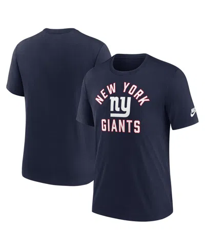 Nike Navy New York Giants Favorable Timeline Tri-blend T-shirt In Blue