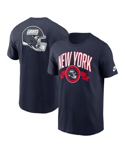 Nike Navy New York Giants Rewind Front And Back Hit Essential T-shirt In Blue