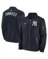 Nike New York Yankees Authentic Collection Dugout  Men's Mlb Full-zip Bomber Jacket In Blue