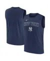 Nike Men's Navy New York Yankees Knockout Performance Muscle Tank Top In Navy