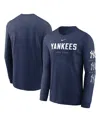 Nike Men's Navy New York Yankees Repeater Long Sleeve T-shirt In Navy