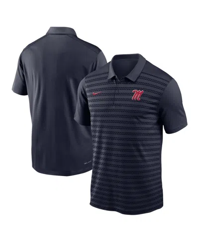Nike Men's Navy Ole Miss Rebels 2024 Sideline Victory Coaches Performance Polo In Navy Red