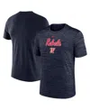 Nike Men's Navy Ole Miss Rebels Velocity Performance T-shirt In Black
