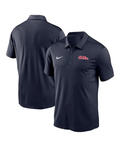 Nike Navy Ole Miss Rebels Victory Solid Performance Polo In Blue