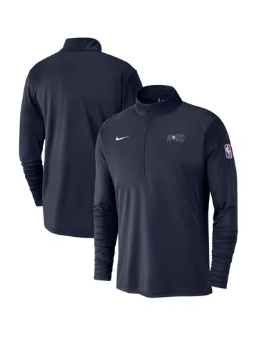 Nike Men's Navy Orlando Magic 2024/25 City Edition Authentic Coaches Performance Half-zip Top