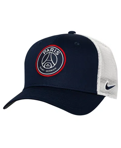 Nike Men's Navy Paris Saint-germain Classic99 Trucker Stretch-snap Adjustable Hat