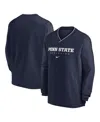 Nike Men's Navy Penn State Nittany Lions 2024 Sideline Pullover Wind Shirt In Navy,white
