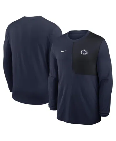 Nike Kids' Men's Navy Penn State Nittany Lions 2025 Sideline Coach Uv Performance Long Sleeve T-shirt In Blue