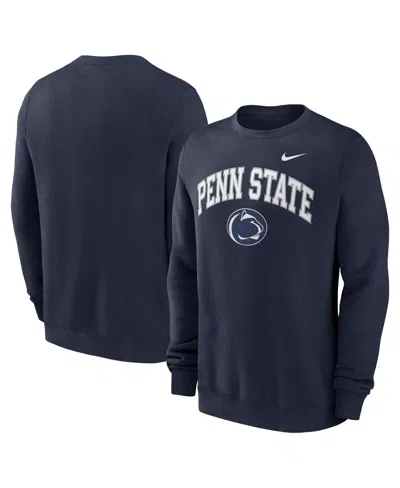 Nike Men's Navy Penn State Nittany Lions Arch Pullover Sweatshirt In Blue