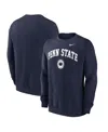Nike Men's Navy Penn State Nittany Lions Arched Seal Pullover Sweatshirt In Navy