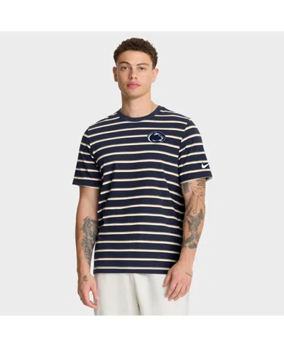 Nike Men's Navy Penn State Nittany Lions Athletic Prep Legacy Summit Stripe T-shirt In Blue