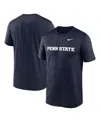 Nike Men's Navy Penn State Nittany Lions Primetime Legend Wordmark T-shirt In Grey